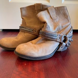 Gianni Bini leather studded booties